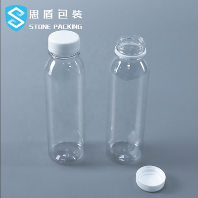 32mm PET Plastic Bottles 350ml For Beverage Milk Juice