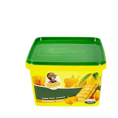 Food Grade Small HDPE Plastic Container Square With Sealing Lid