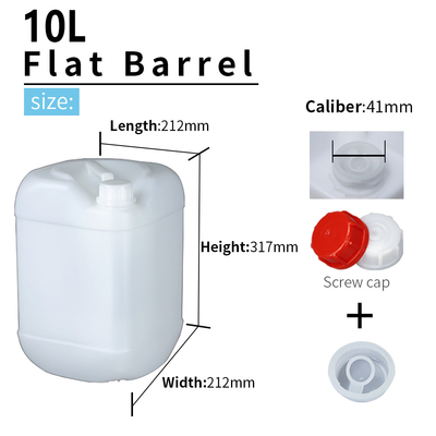 Paint 10L HDPE Container 317mm Screw Plastic Cap Square Plastic Barrels