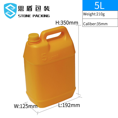 Caliber 35mm Chemical Liquid 5l HDPE Plastic Container LeakProof