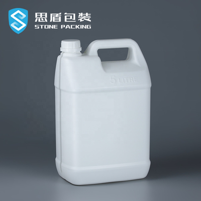 220G Square HDPE Bottle Empty 5l Containers Acid Alkali Resistant