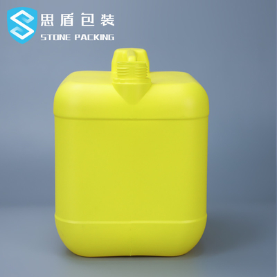 Yellow 39mm 10L HDPE Container Plastic Bottle With Handle 302mm