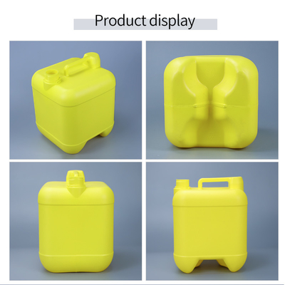 Yellow 39mm 10L HDPE Container Plastic Bottle With Handle 302mm