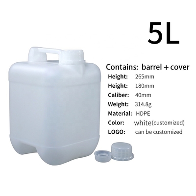 Height 265mm 5 Litre Plastic Hdpe Jerry Can Caliber 40mm