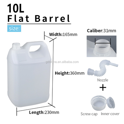 Nozzle Food Grade Chemical 10l Plastic Drum 230*165*360mm