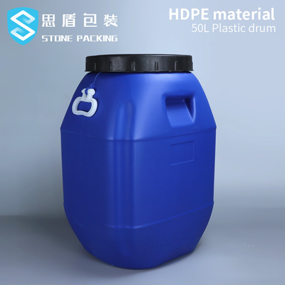 80*47mm 50L Plastic Drum Plastic Chemical Containers Open Top With Handle
