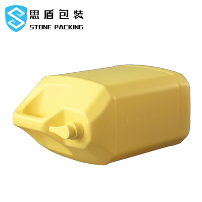 Yellow Detergent Plastic 1 Gallon Chemical Containers With Pump 210g