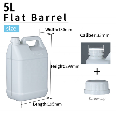 Caliber 33mm Square HDPE 5 Liter Plastic Drum
