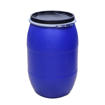160L HDPE Blue Drum Plastic Chemical Containers With Iron Hoop Ring