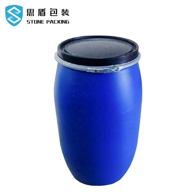 Cylindrical Blue Chemical 200l 55 Gallon Plastic Drum 585*970mm 9kg