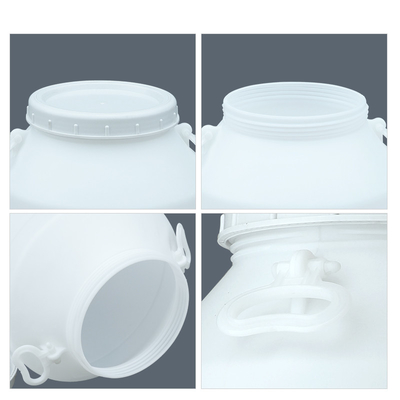 Liquids Packaging Cylinder 160L Blue HDPE Plastic Container Drum 80 Degree