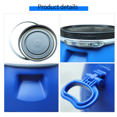 Round Plastic HDPE 100% 120l Blue Chemical Barrel Open Top