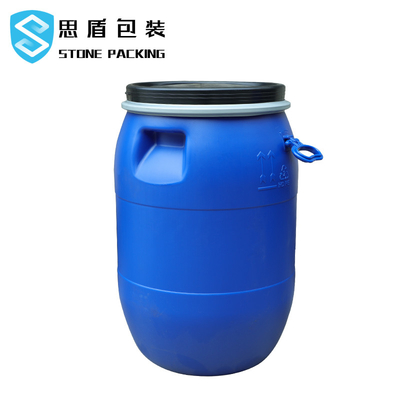 Round Plastic HDPE 100% 120l Blue Chemical Barrel Open Top