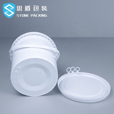 1.1mm Thickness 5 Gallon Plastic Paint Bucket With Handle 10L 18L 20L