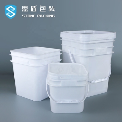 ISO 9001 5 Gallon Chemical Containers White Bucket 141*103*120mm