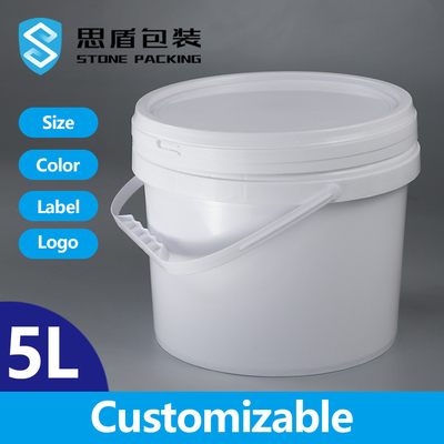 CMYK White 5 Gallon 20 Litre Paint Bucket With Lid Plain Lacquered