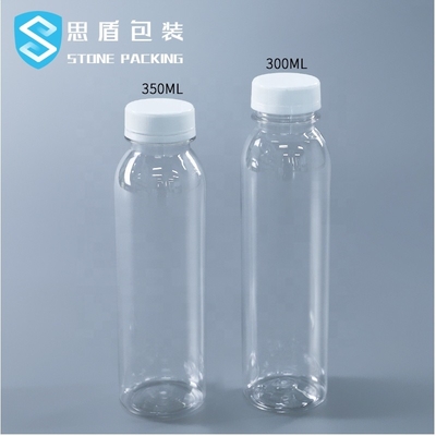 32mm PET Plastic Bottles 350ml For Beverage Milk Juice