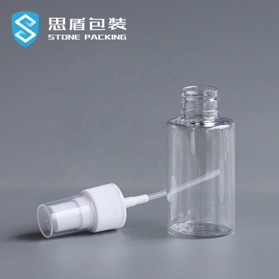 Recyclable 40ml Alcohol Transparent PET Spray Bottle 73*34mm