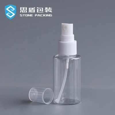 Recyclable 40ml Alcohol Transparent PET Spray Bottle 73*34mm