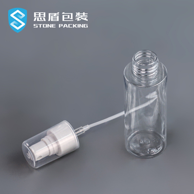 Transparent 18mm 100ML PET Spray Bottle With Nozzle 13g