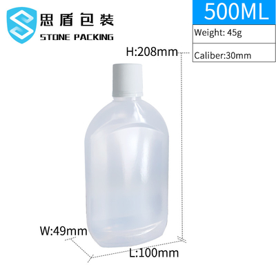 Matte Translucent 500ml Shampoo Bottle With Screw Cap 45g