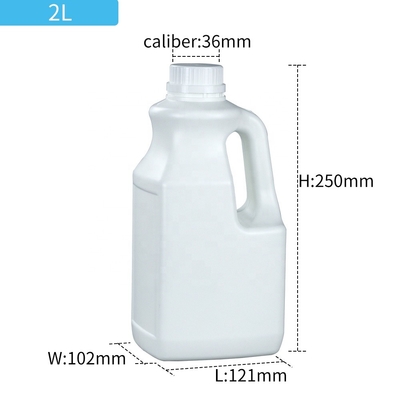 Reusable Screw Cap 2L HDPE Bottle Containers With Lids 150mm