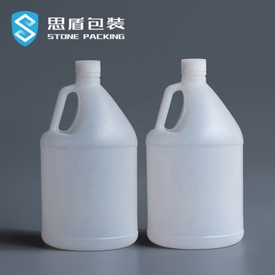 Translucent 3.8L HDPE Round 1 Gallon Chemical Containers With Handle